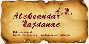 Aleksandar Majdanac vizit kartica